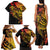 Gradient Marquesas Islands Family Matching Tank Maxi Dress and Hawaiian Shirt Marquesan Matatiki Hammerhead Shark Patutiki - Polynesian Pride