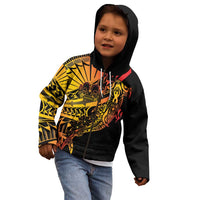 Gradient Marquesas Islands Kid Hoodie Marquesan Matatiki Hammerhead Shark Patutiki - Polynesian Pride
