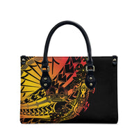Gradient Marquesas Islands Leather Bag Marquesan Matatiki Hammerhead Shark Patutiki - Polynesian Pride
