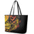 Gradient Marquesas Islands Leather Tote Bag Marquesan Matatiki Hammerhead Shark Patutiki - Polynesian Pride