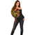 Gradient Marquesas Islands Off Shoulder Sweater Marquesan Matatiki Hammerhead Shark Patutiki - Polynesian Pride
