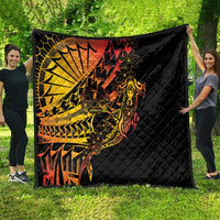 Gradient Marquesas Islands Quilt Marquesan Matatiki Hammerhead Shark Patutiki LT14 - Polynesian Pride