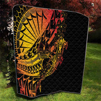 Gradient Marquesas Islands Quilt Marquesan Matatiki Hammerhead Shark Patutiki LT14 - Polynesian Pride