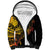 Gradient Marquesas Islands Sherpa Hoodie Marquesan Matatiki Hammerhead Shark Patutiki - Polynesian Pride