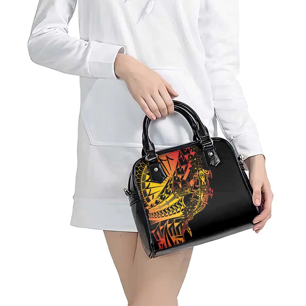 Gradient Marquesas Islands Shoulder Handbag Marquesan Matatiki Hammerhead Shark Patutiki - Polynesian Pride