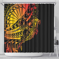 Gradient Marquesas Islands Shower Curtain Marquesan Matatiki Hammerhead Shark Patutiki LT14 - Polynesian Pride
