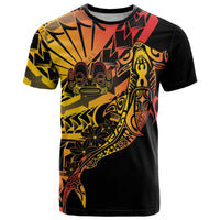 Gradient Marquesas Islands T Shirt Marquesan Matatiki Hammerhead Shark Patutiki - Polynesian Pride