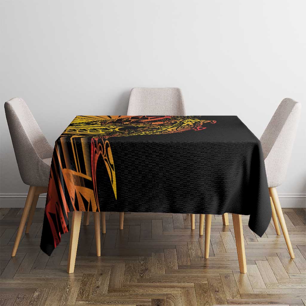 Gradient Marquesas Islands Tablecloth Marquesan Matatiki Hammerhead Shark Patutiki LT14 - Polynesian Pride