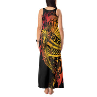 Gradient Marquesas Islands Tank Maxi Dress Marquesan Matatiki Hammerhead Shark Patutiki LT14 - Polynesian Pride