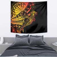 Gradient Marquesas Islands Tapestry Marquesan Matatiki Hammerhead Shark Patutiki LT14 - Polynesian Pride