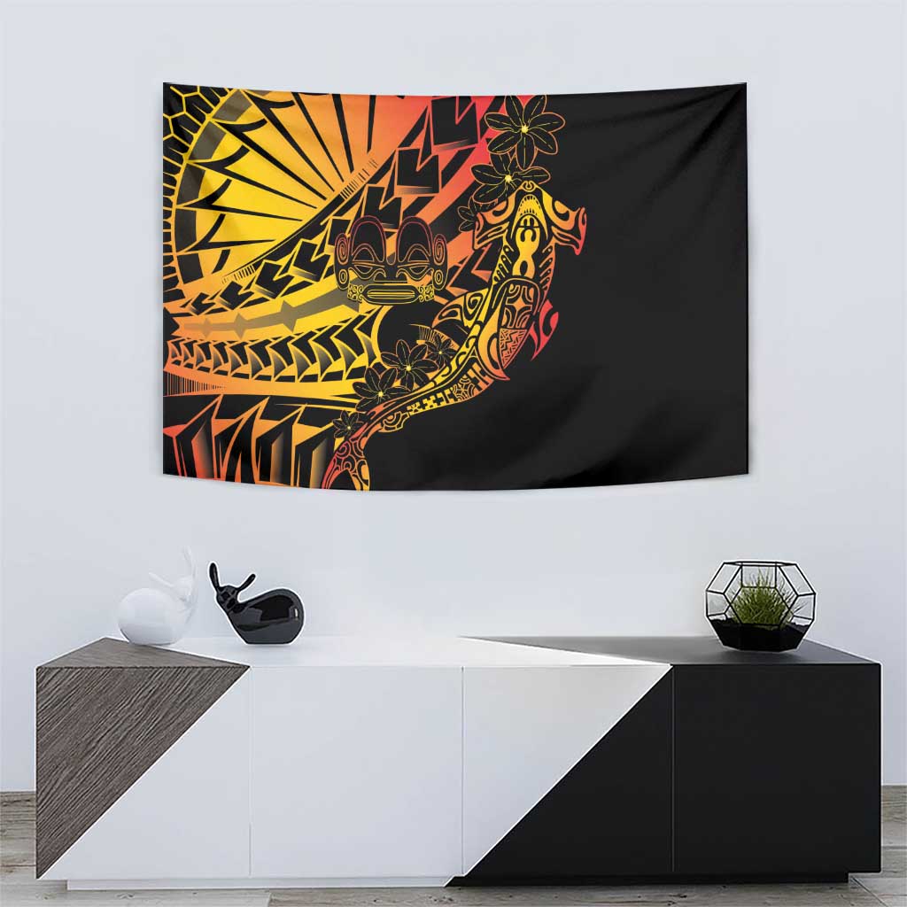 Gradient Marquesas Islands Tapestry Marquesan Matatiki Hammerhead Shark Patutiki LT14 - Polynesian Pride
