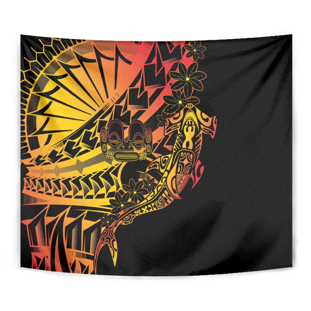 Gradient Marquesas Islands Tapestry Marquesan Matatiki Hammerhead Shark Patutiki LT14 - Polynesian Pride