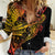 Gradient Marquesas Islands Women Casual Shirt Marquesan Matatiki Hammerhead Shark Patutiki - Polynesian Pride
