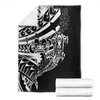 Black White Marquesas Islands Blanket Marquesan Matatiki Hammerhead Shark Patutiki LT14 - Polynesian Pride