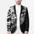Black White Marquesas Islands Blazer Marquesan Matatiki Hammerhead Shark Patutiki - Polynesian Pride