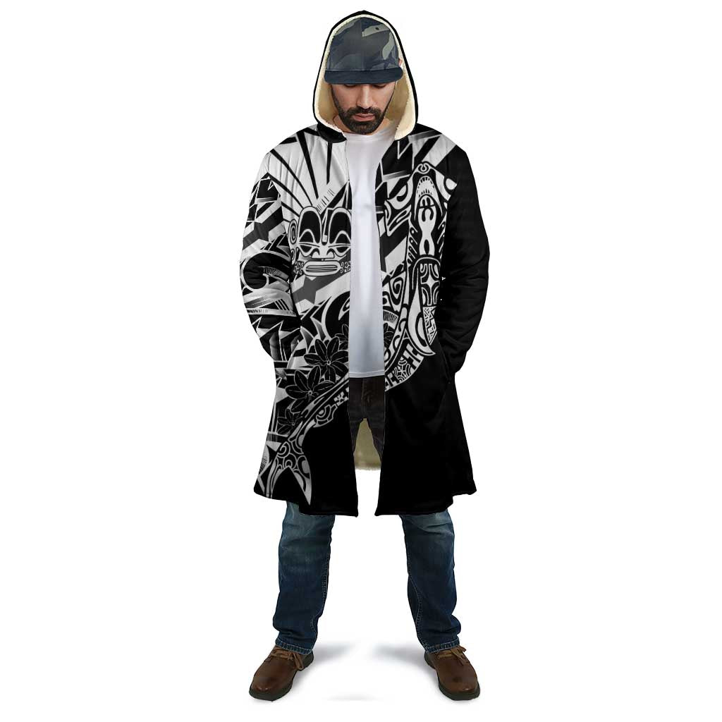 Black White Marquesas Islands Cloak Marquesan Matatiki Hammerhead Shark Patutiki - Polynesian Pride