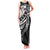 Black White Marquesas Islands Family Matching Tank Maxi Dress and Hawaiian Shirt Marquesan Matatiki Hammerhead Shark Patutiki - Polynesian Pride