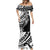 Black White Marquesas Islands Mermaid Dress Marquesan Matatiki Hammerhead Shark Patutiki - Polynesian Pride