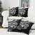 Black White Marquesas Islands Pillow Cover Marquesan Matatiki Hammerhead Shark Patutiki - Polynesian Pride
