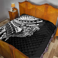 Black White Marquesas Islands Quilt Marquesan Matatiki Hammerhead Shark Patutiki LT14 - Polynesian Pride