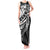 Black White Marquesas Islands Tank Maxi Dress Marquesan Matatiki Hammerhead Shark Patutiki - Polynesian Pride