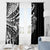 Black White Marquesas Islands Window Curtain Marquesan Matatiki Hammerhead Shark Patutiki - Polynesian Pride