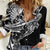 Black White Marquesas Islands Women Casual Shirt Marquesan Matatiki Hammerhead Shark Patutiki - Polynesian Pride