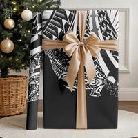 Black White Marquesas Islands Wrapping Paper Marquesan Matatiki Hammerhead Shark Patutiki - Polynesian Pride