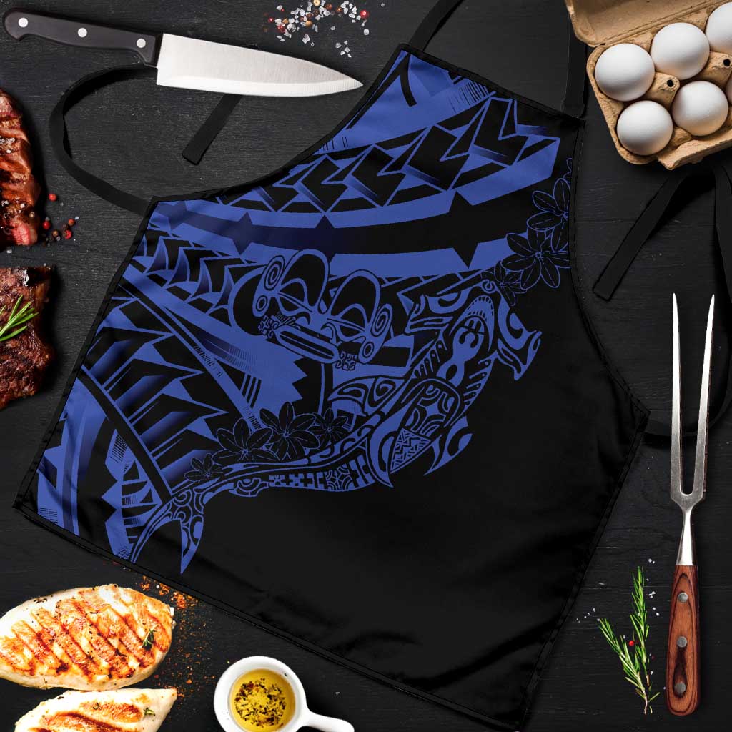 Blue Marquesas Islands Apron Marquesan Matatiki Hammerhead Shark Patutiki - Polynesian Pride