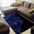 Blue Marquesas Islands Area Rug Marquesan Matatiki Hammerhead Shark Patutiki - Polynesian Pride