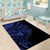 Blue Marquesas Islands Area Rug Marquesan Matatiki Hammerhead Shark Patutiki - Polynesian Pride