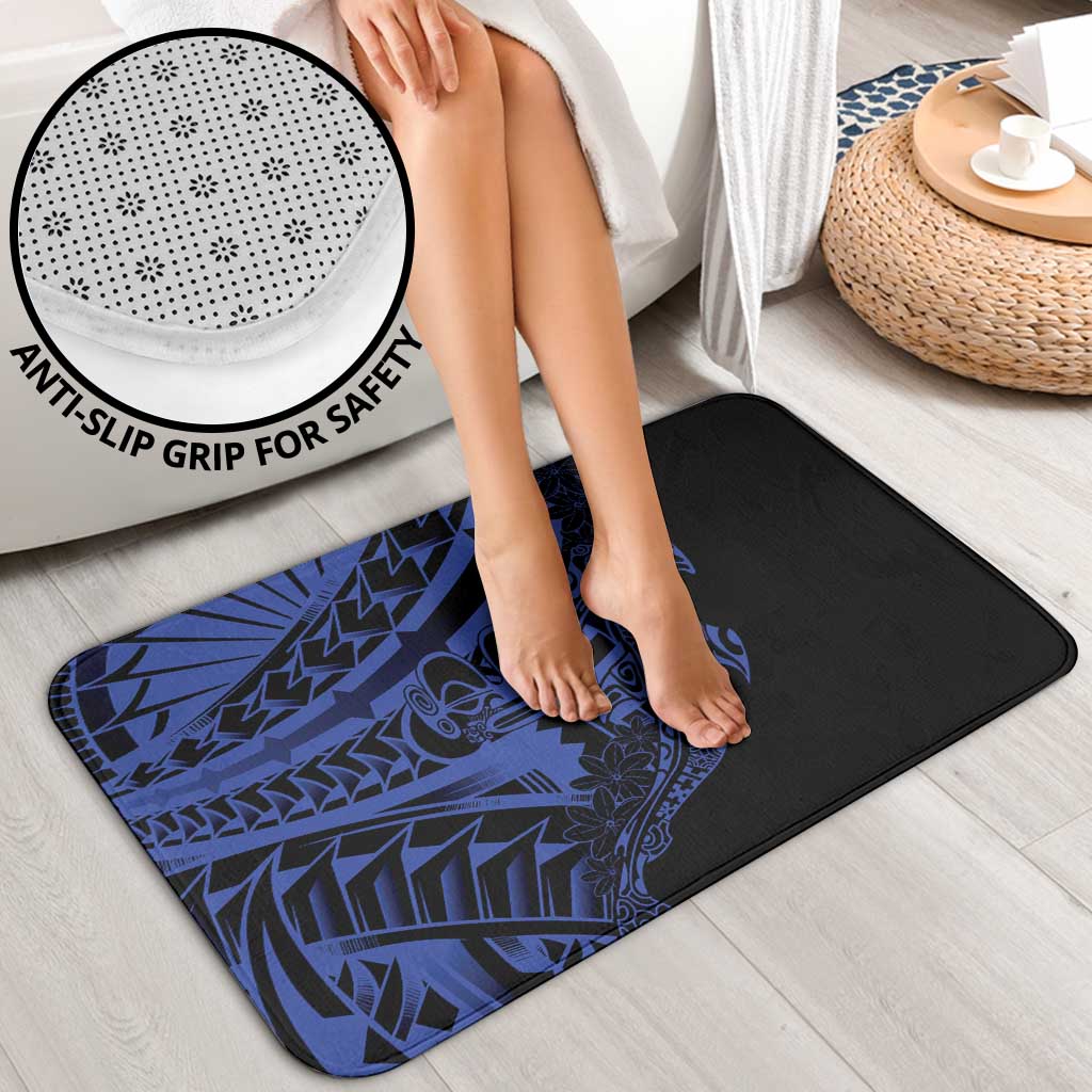 Blue Marquesas Islands Bathroom Set Marquesan Matatiki Hammerhead Shark Patutiki - Polynesian Pride