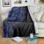 Blue Marquesas Islands Blanket Marquesan Matatiki Hammerhead Shark Patutiki - Polynesian Pride