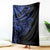 Blue Marquesas Islands Blanket Marquesan Matatiki Hammerhead Shark Patutiki - Polynesian Pride