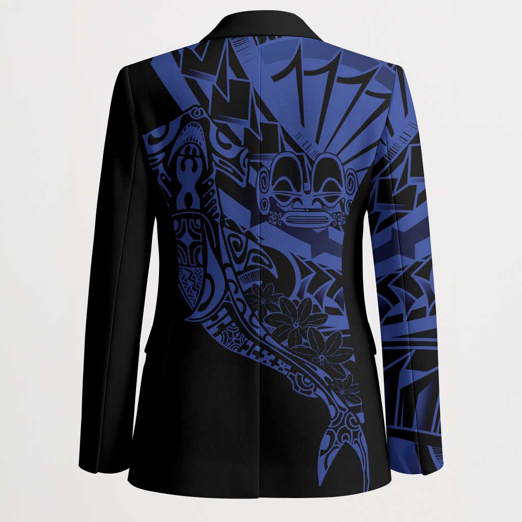 Blue Marquesas Islands Blazer Marquesan Matatiki Hammerhead Shark Patutiki LT14 - Polynesian Pride