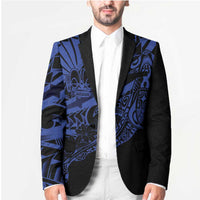 Blue Marquesas Islands Blazer Marquesan Matatiki Hammerhead Shark Patutiki LT14 - Polynesian Pride