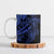 Blue Marquesas Islands Ceramic Mug Marquesan Matatiki Hammerhead Shark Patutiki - Polynesian Pride