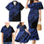 Blue Marquesas Islands Family Matching Mermaid Dress and Hawaiian Shirt Marquesan Matatiki Hammerhead Shark Patutiki - Polynesian Pride