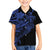 Blue Marquesas Islands Family Matching Short Sleeve Bodycon Dress and Hawaiian Shirt Marquesan Matatiki Hammerhead Shark Patutiki - Polynesian Pride