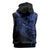 Blue Marquesas Islands Sleeveless Zip Hoodie Marquesan Matatiki Hammerhead Shark Patutiki - Polynesian Pride