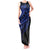 Blue Marquesas Islands Tank Maxi Dress Marquesan Matatiki Hammerhead Shark Patutiki - Polynesian Pride