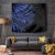 Blue Marquesas Islands Tapestry Marquesan Matatiki Hammerhead Shark Patutiki - Polynesian Pride
