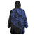 Blue Marquesas Islands Wearable Blanket Hoodie Marquesan Matatiki Hammerhead Shark Patutiki - Polynesian Pride