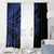 Blue Marquesas Islands Window Curtain Marquesan Matatiki Hammerhead Shark Patutiki - Polynesian Pride