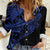 Blue Marquesas Islands Women Casual Shirt Marquesan Matatiki Hammerhead Shark Patutiki - Polynesian Pride