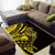 Yellow Marquesas Islands Area Rug Marquesan Matatiki Hammerhead Shark Patutiki - Polynesian Pride