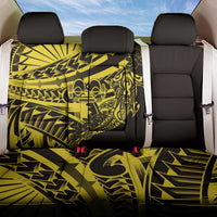 Yellow Marquesas Islands Back Car Seat Cover Marquesan Matatiki Hammerhead Shark Patutiki LT14 One Size Yellow - Polynesian Pride