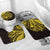 Yellow Marquesas Islands Bathroom Set Marquesan Matatiki Hammerhead Shark Patutiki - Polynesian Pride