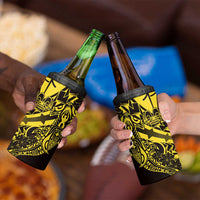 Yellow Marquesas Islands 4 in 1 Can Cooler Tumbler Marquesan Matatiki Hammerhead Shark Patutiki LT14 - Polynesian Pride