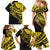 Yellow Marquesas Islands Family Matching Mermaid Dress and Hawaiian Shirt Marquesan Matatiki Hammerhead Shark Patutiki - Polynesian Pride